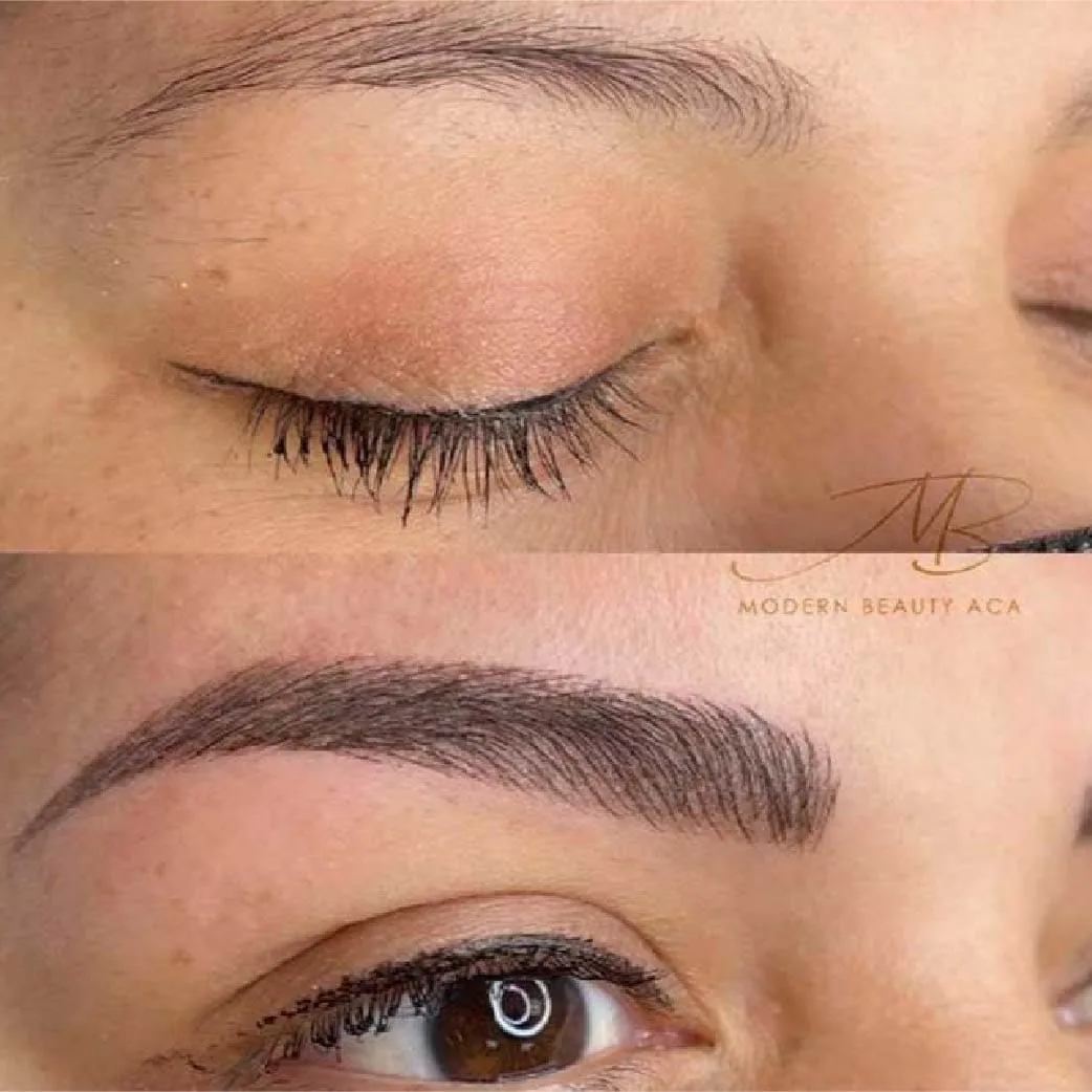 Nano Brows: resultado antes e depois